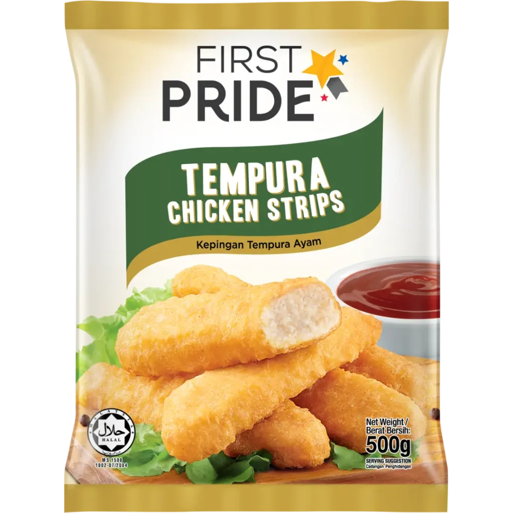 天妇罗原味鸡肉条 FIRST PRIDE TEMPURA CHICKEN STRIPS (500G X 20PKT)