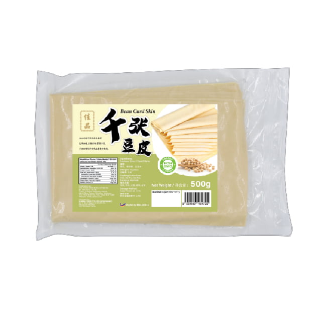 佳品千张豆皮 JIA PIN BEAN CURD SKIN 500G (12CM X 9CM )