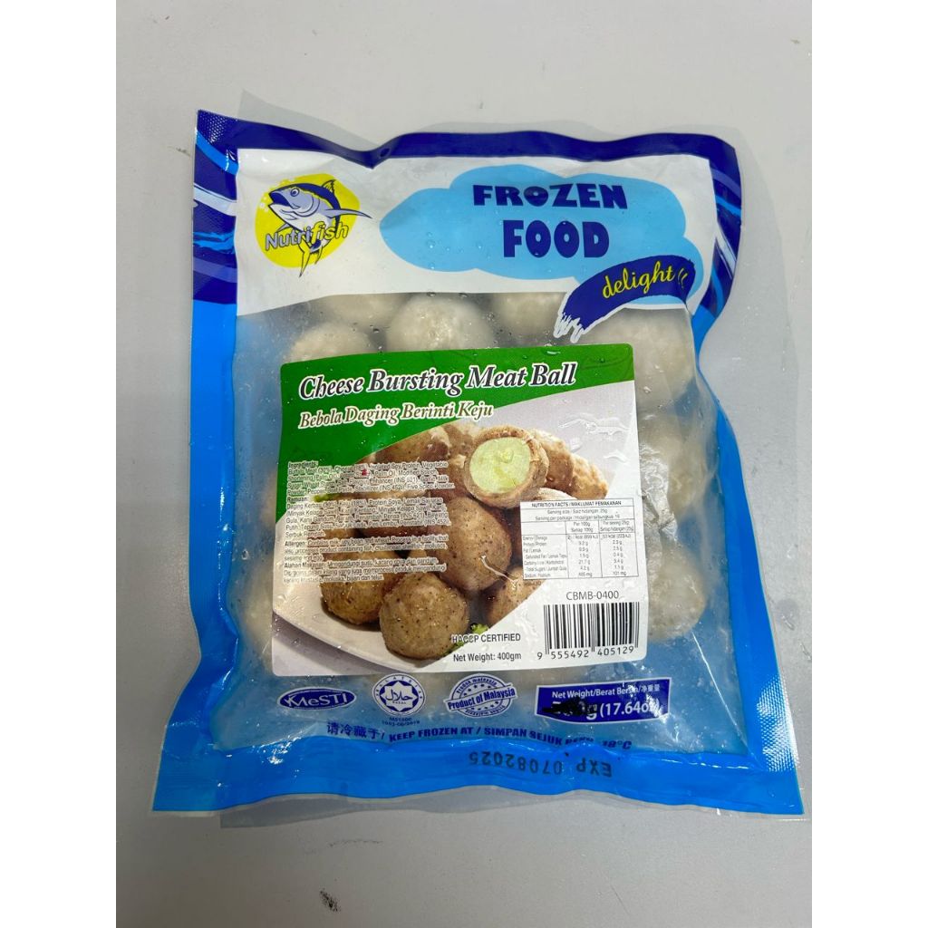 NUTRIFISH CHEESE BURSTING MEAT BALL 400G X 24PKT